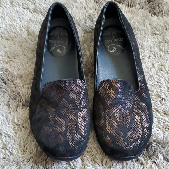 Dansko Olivia Bronze Snake Slip On Loafers… - Picture 2 of 8